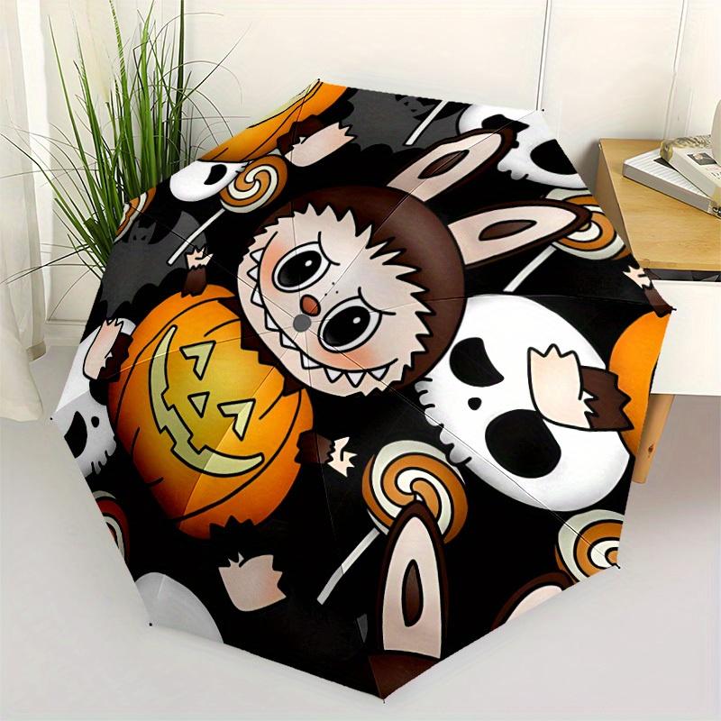 1pc Halloween Labubu Automatic Opening/closing Umbrella, Foldable Sunshade, Perfect Gift for Friends, Durable Handle yy250812072