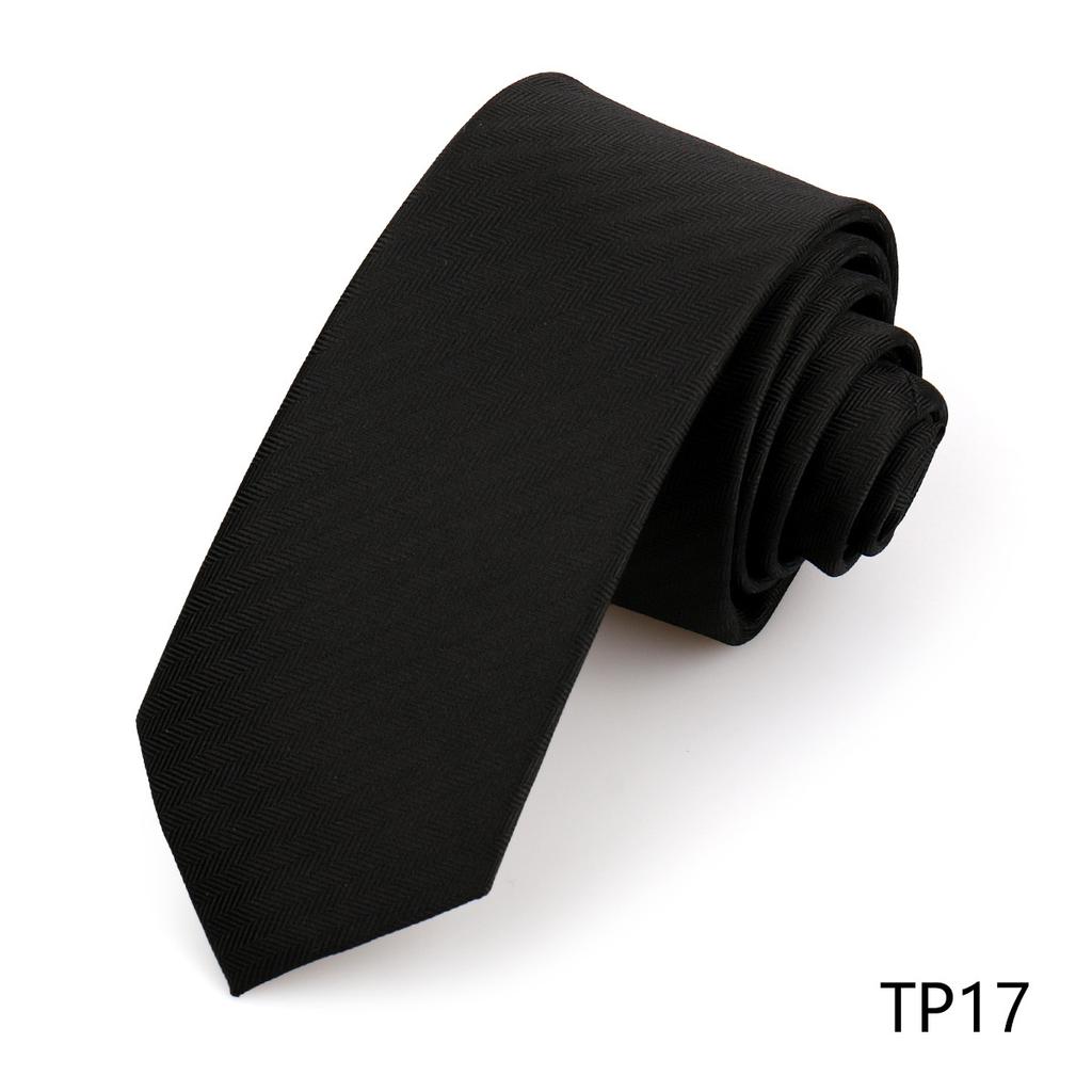 Men'S Premium Business Waterproof 8Cm Tie Polyester Trendy Sparkle 7.5Cm Pure Black Striped Hand Tie