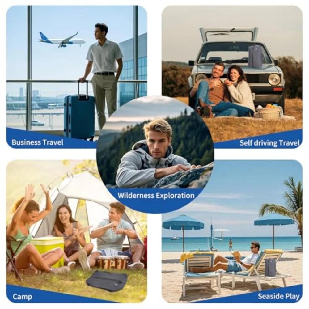 Travel Compression Packing Cubes, Vacuum Sealed Organizer Bags for Luggage, Lightweight Waterproof Clothing Organizers for Men W