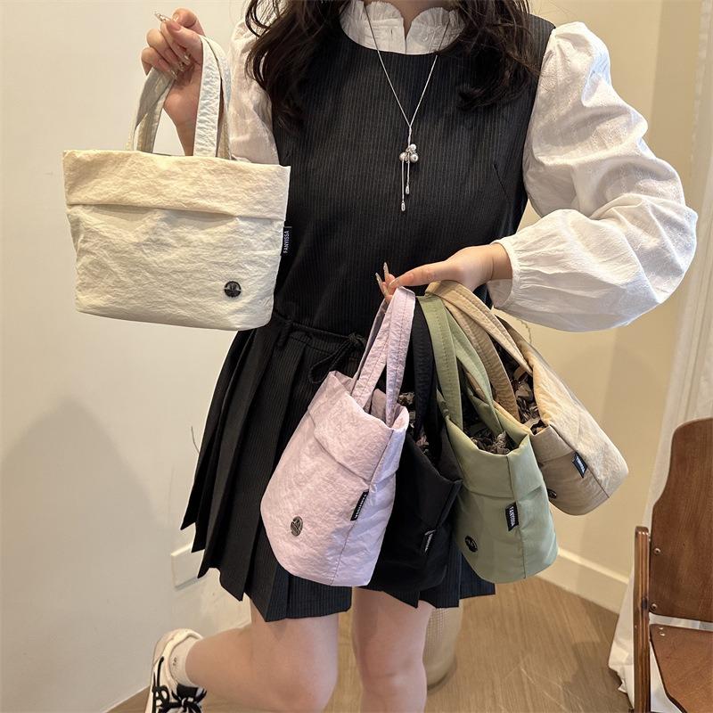Summer cute girl hand bag 2 new dopamine casual simple bucket bag commuter shoulder messenger bag