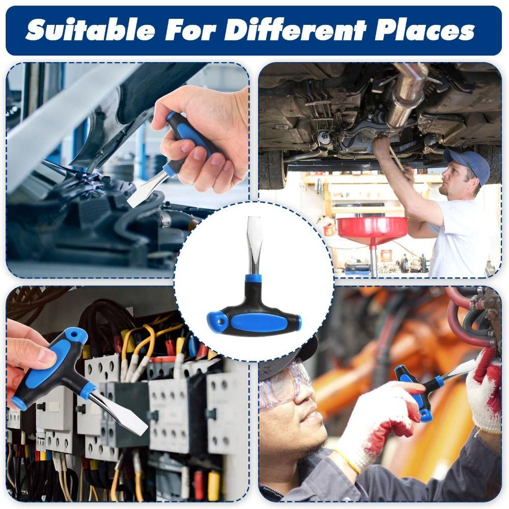 High Carbon Steel Flat Head Screwdriver Wide Flat Head Slotted Screwdriver Ring Doorbell