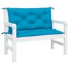 VidaXL Set of 2 Garden Bench Cushions, Bench Cover with String Ties, Waterproof Outdoor Cushion, Blue 361663