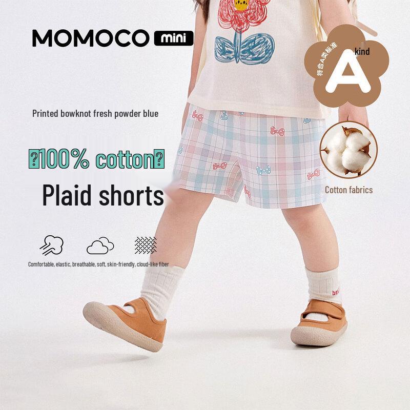 MOMOCO Toddler Girls  Plaid Print Shorts 80