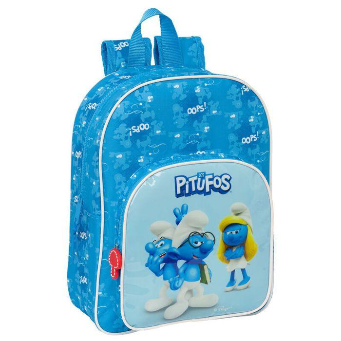 Sac à dos - Safta - Smurfs - Adaptable - Ergonomique - 26x11x34cm