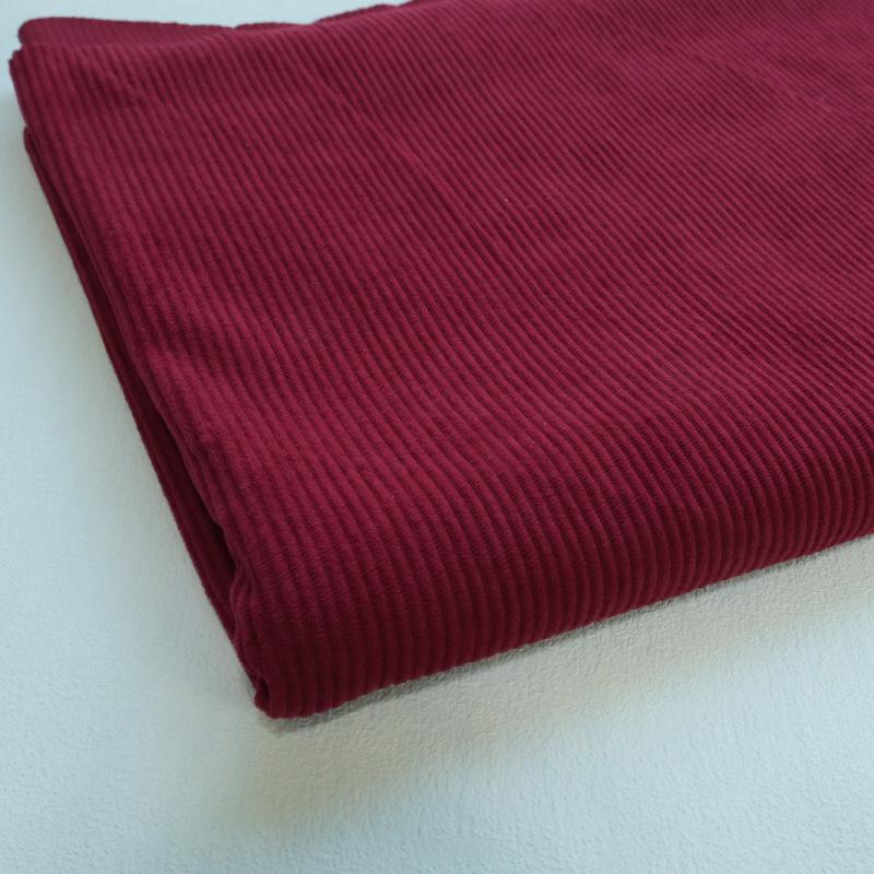 Solid-Color Ribbed Corduroy Jacket and Shirt-Smock in Silk Fabric