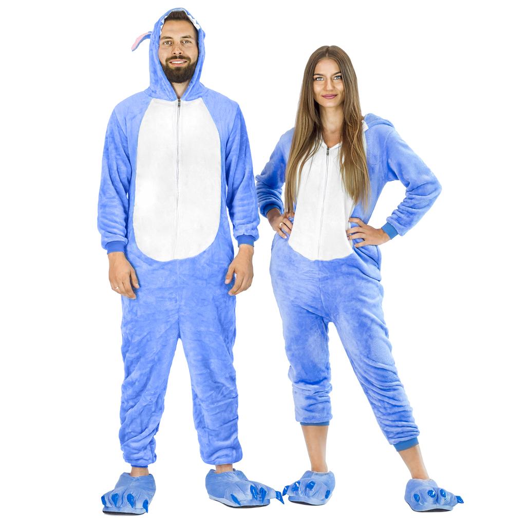 Onesie stitch kigurumi-dräkt mikrofiber varm pyjamas träningsoverall m Onesie stitch-dräkt - S