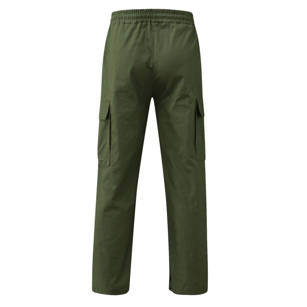 Boys' Elastic Waist Cargo Sweatpants with Multiple Pockets - Loose Fit Casual Jogger Pants for Big Kids