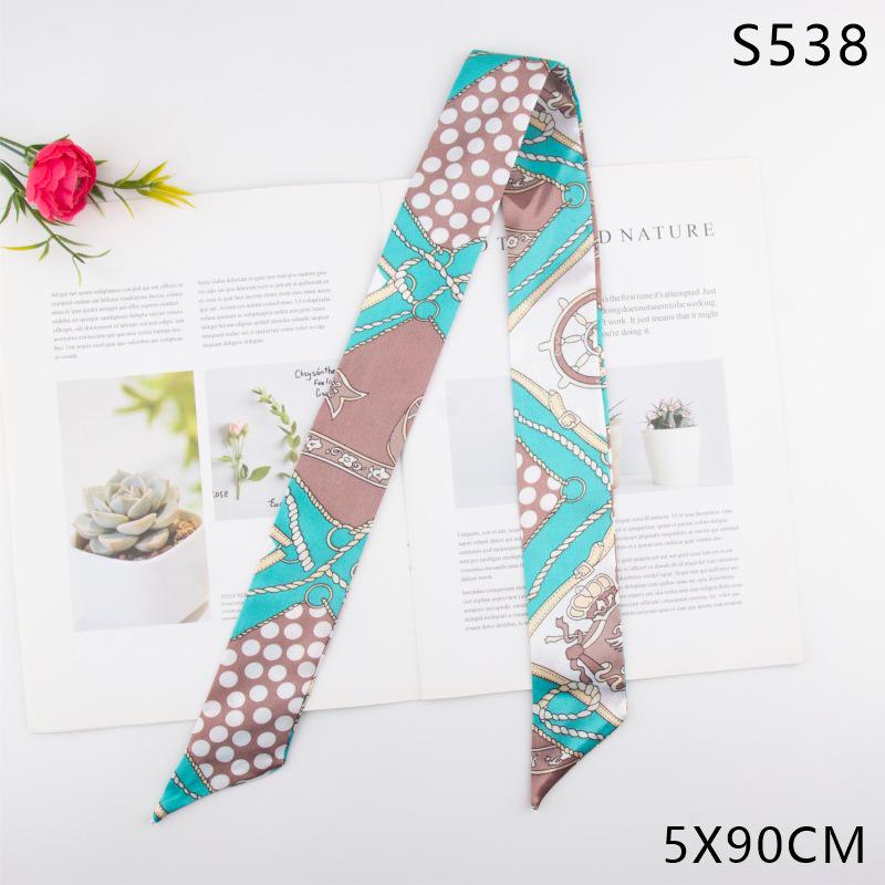 Versatile Vintage Silk Scarf: Hair Tie, Headband, Bag Accessory