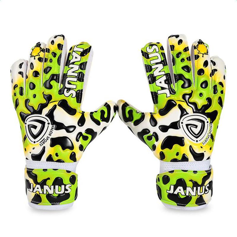 Professional Children  Finger  Protection Outdoor Latex Thickened Soccer Goalkeeper Gloves Leopard Printed Goalie Gloves