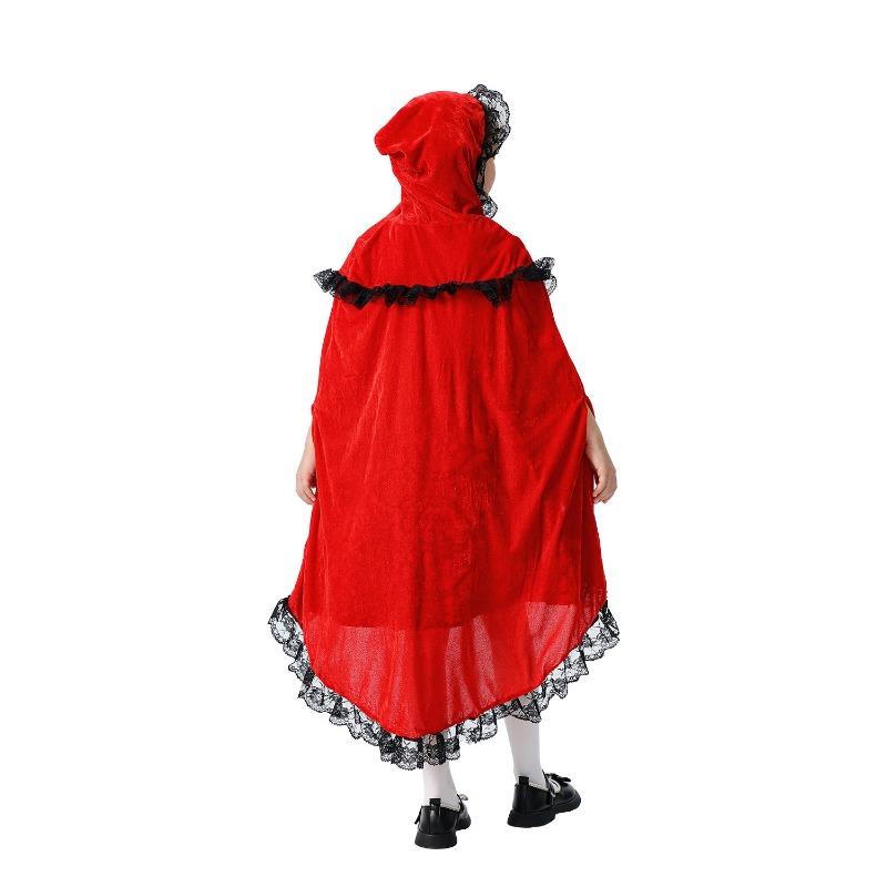 Halloween Children's Costume Christmas Costume Little Red Riding Hood Shawl Cape Pastoral Girl Cinderella Costume