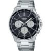 Casio Enticer Analog Men's Watch Black Dial Stainless Steel Band MTP-1374D-1A3VDF
