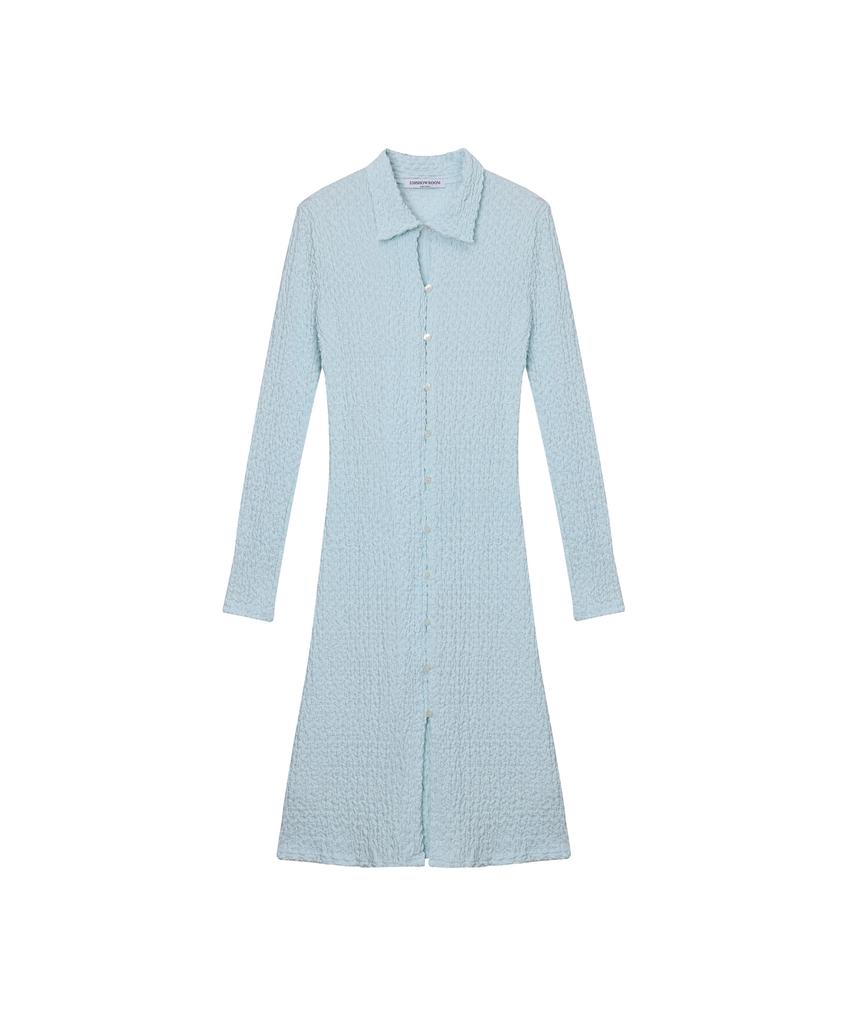 320 Showroom Shirt Collar Wrinkled Dress Mint