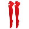 Striped Stockings For Women Over The Knee Long Socks Christmas Green Red Bowknot Long Socks Female Leg Stocking