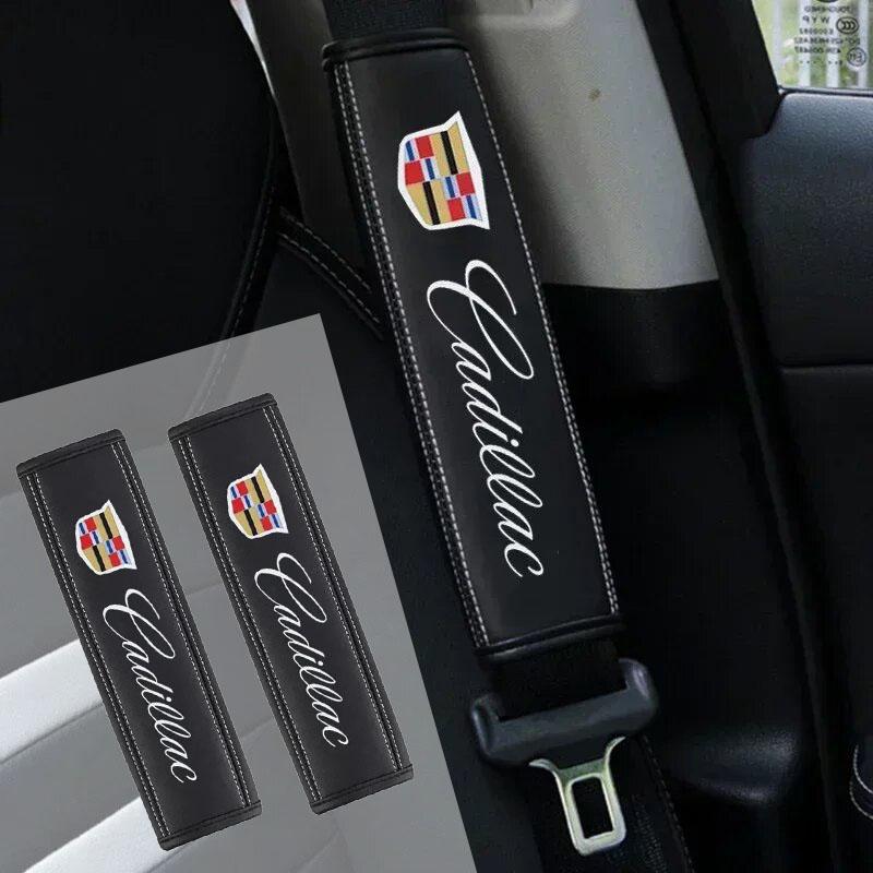 2pcs Car Seat Belt Covers Shoulder Protection Pads for Cadillac Escalade ATS BLS CT4 CT5 CT6 CTS SLS STS XT5 XT6 XTS EXT SLR