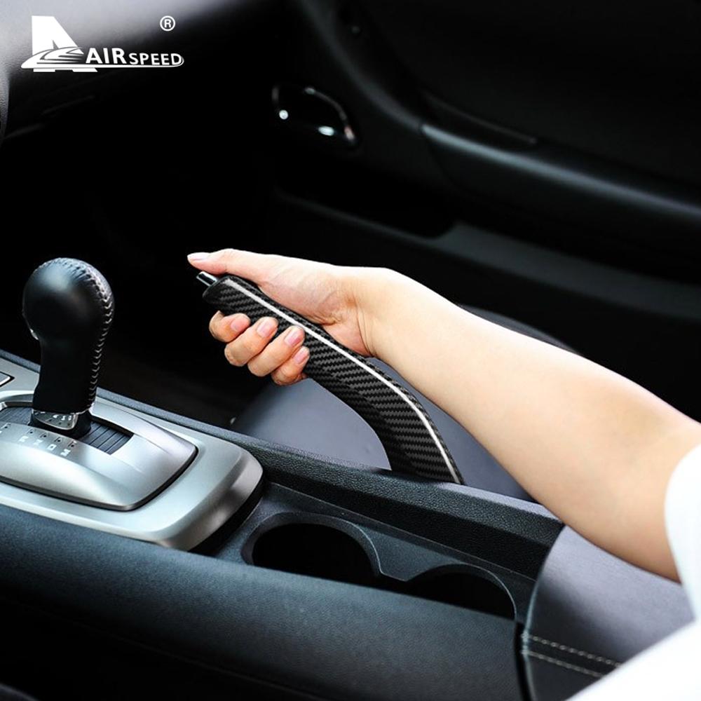 Real Hard Carbon Fiber Handbrake Grips Cover Car Interior Trim for Chevrolet Camaro 2010 2011 2012 2013 2014 2015 Accessories