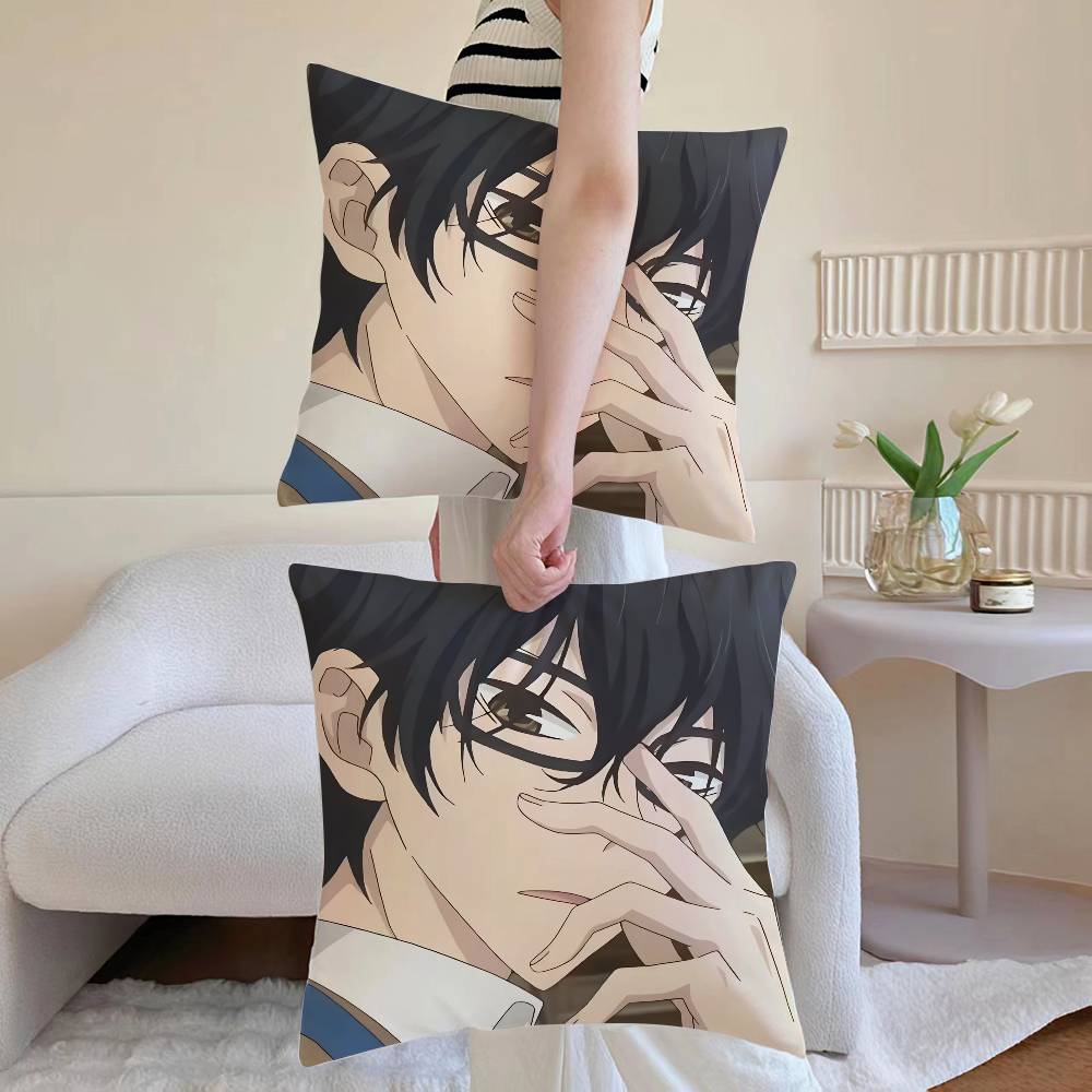 S-Sakaki Momo Anime Pillow Case Sofa and Living Room Decorative Cushion Covers Dust-proof and Mite-proof Invisible Zipper