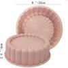 Silicone 8 Inch Charlotte Round Cake Pan Strawberry Cheesecake Brownie Bread Form Maker Baking Cake Mold Tray Pie Flan Bread Pan