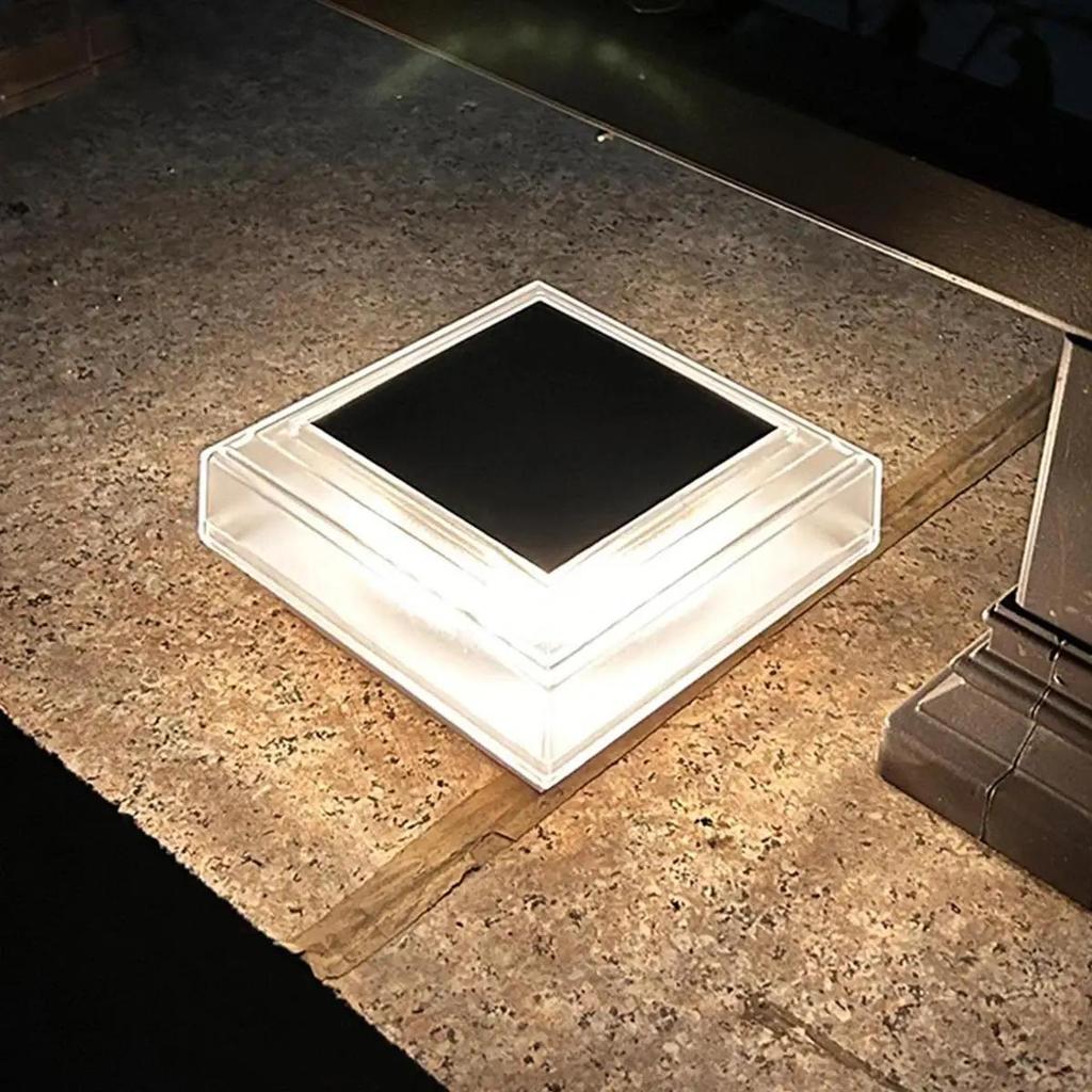 Led Solar Post Light Warm Pillar Lamp Rechargeable Modern Street Panel Landscape Outdoor Floor Lamps Patio Waterproof Decoration