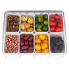 Large Snackle Box - Divided Serving Tray With Lid - Charcuterie Container For Portable Snack - Clear Organizer-B61B