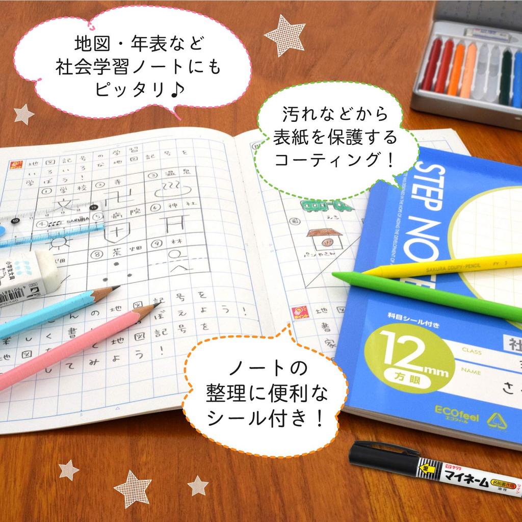 Sakura Crepas Studijní sešit 12mm mřížka Modrý 10 sešitů N140(10)