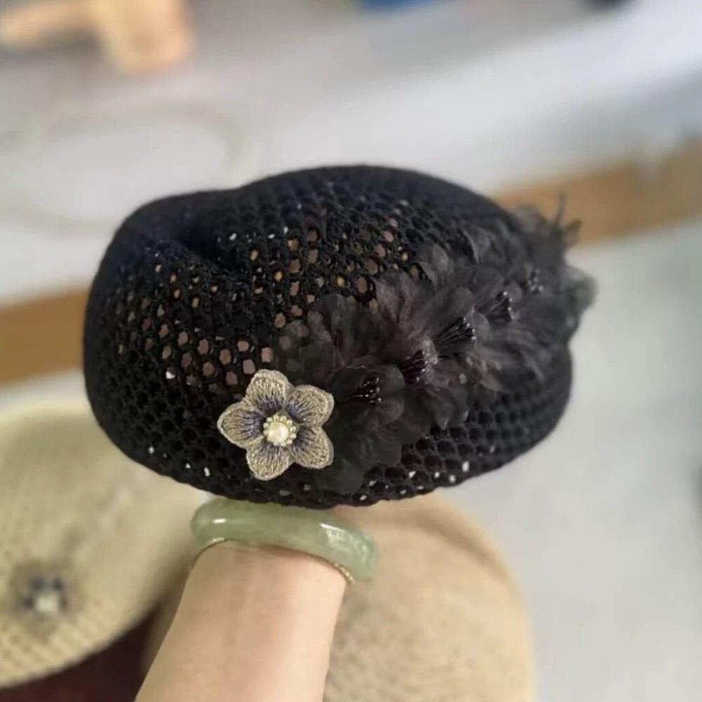 Versatile Beret Hat Hollow-Out Painter Hat Fashion Artist Hat  for Women