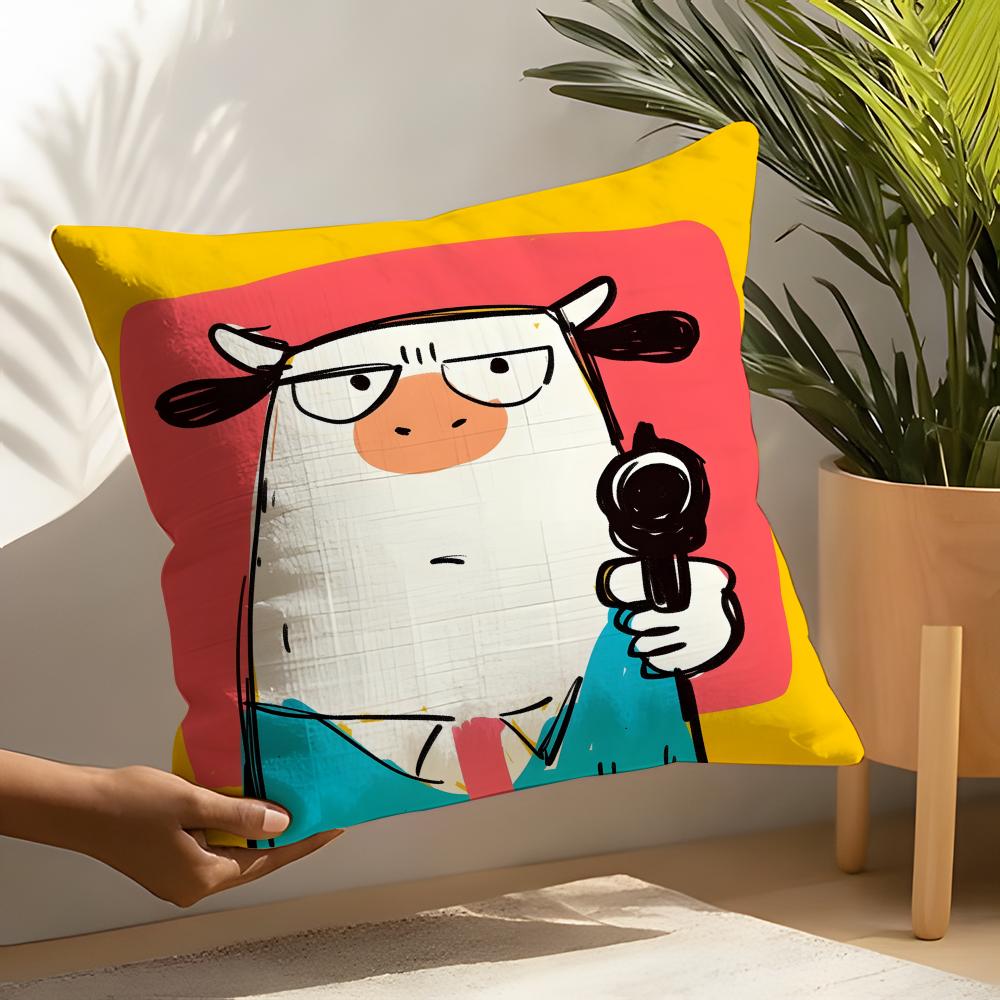 Cute Animal Gang Cool Pillow Case Home Living Room Decoration Linen Pillow Cases Cushion Cover