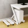 Black White Ventilated PC Rack Adjustable Under Desk CPU Holder Durable Computer Tower Stand  Floor