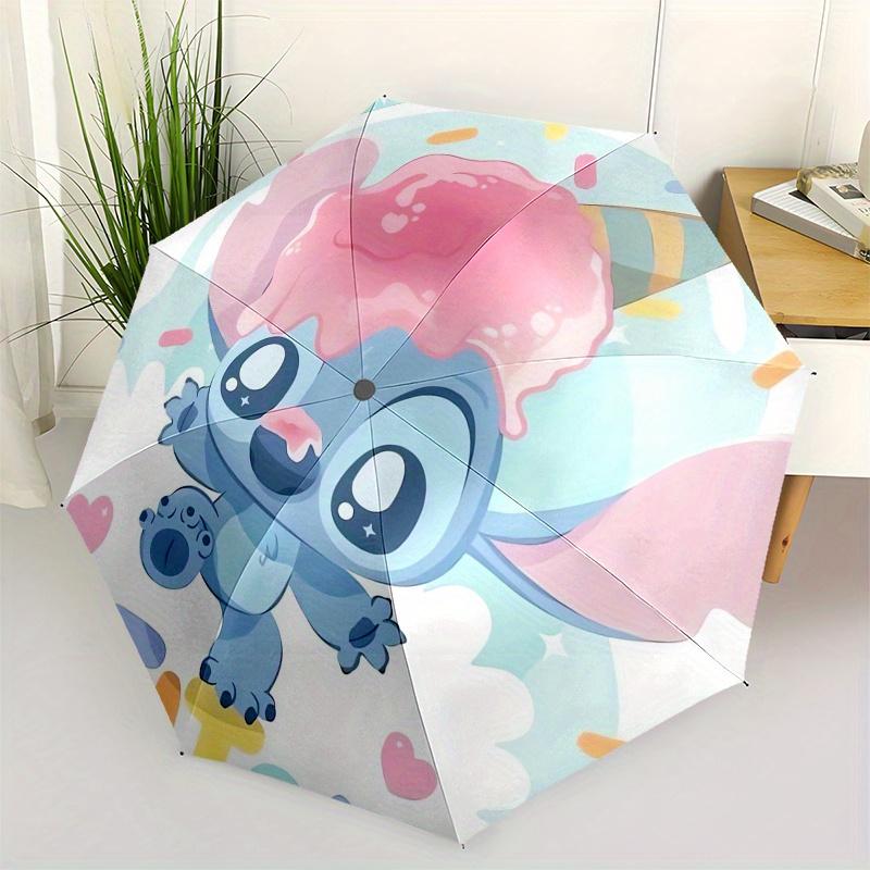 

Stitch,Cute Themed Automatic Opening and Closing Folding Umbrella, Reinforced 8 Ribs, Compact Travel Design, Fashionable Folding Umbrella, V