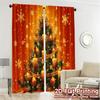 2pcs,Curtains Christmas Tree Candles Ornaments Minimalist Popular Curtains Fabric Curtains Decorations Outdoor Perfect for