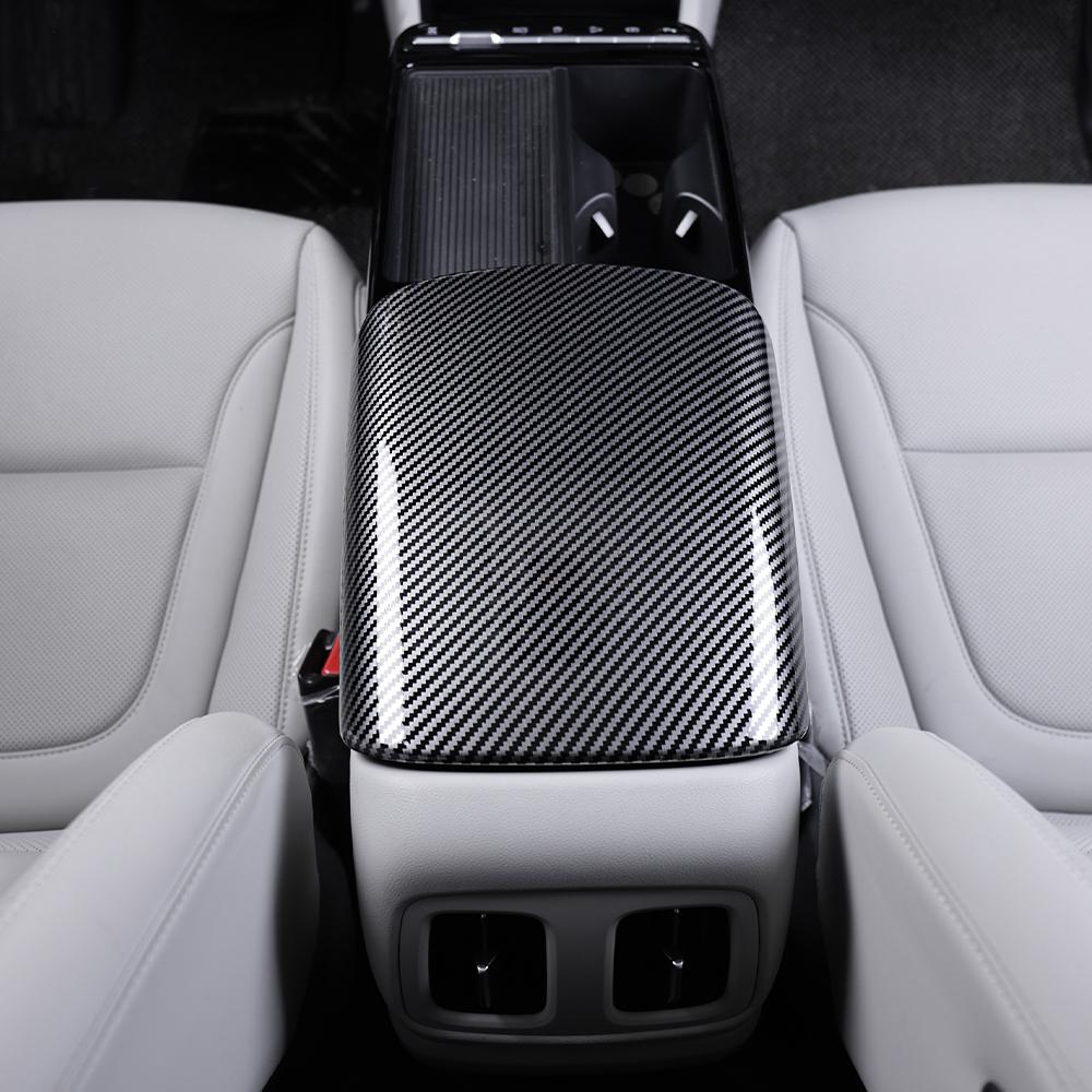 Für Hyundai Tucson NX4 2026-2026 Kohlefaser Armlehnenbox Abdeckung Zierleiste Innenzubehör