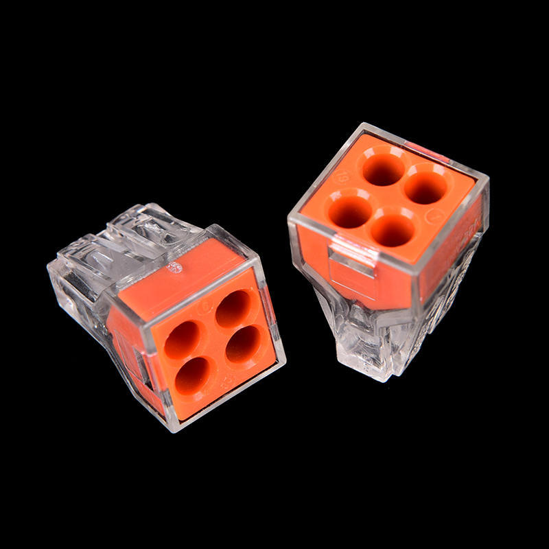Buy 10Pcs Pct-104 Wire Connector For Junction Box 4 Pin Conductor ...