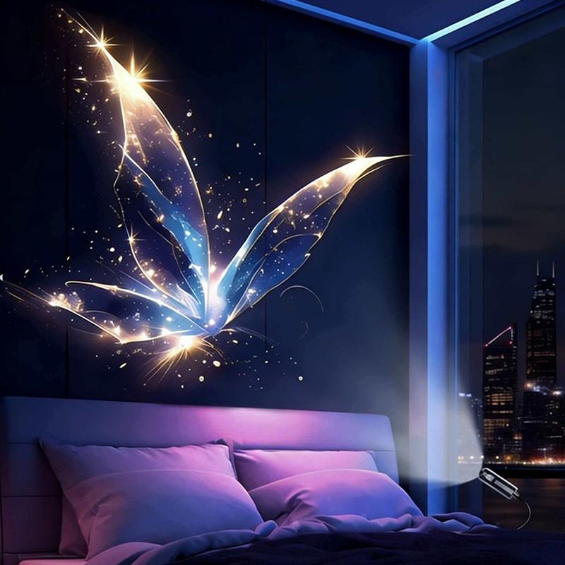Led Usb Projector Light 3/6Pcs Projection Patterns- Adjustable Whale Butterfly Jellyfish Starfish Night Light Festival Gift