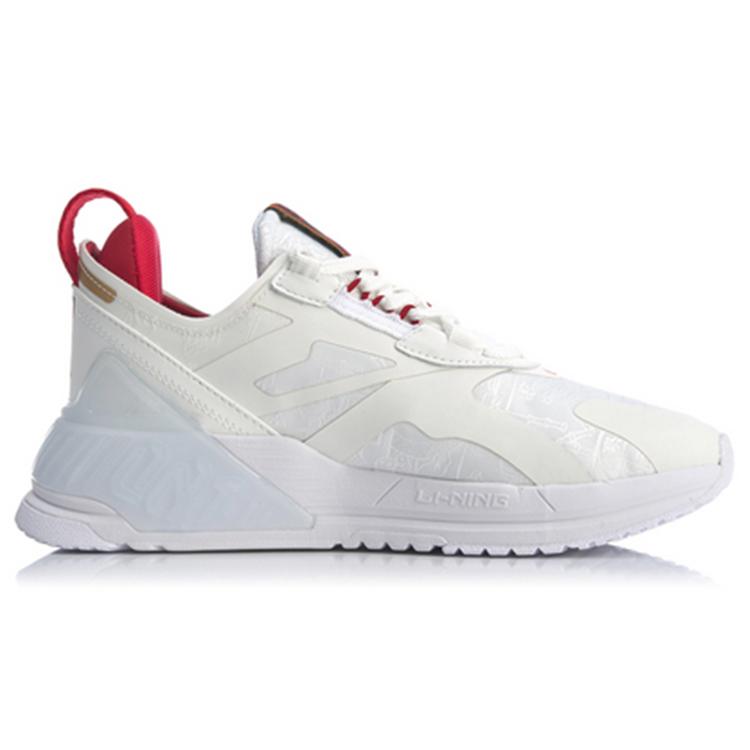 Li Ning 001 T2000 Wear resistant And Lightweight Low top Running Shoes Women's White Red AGLQ002-6
