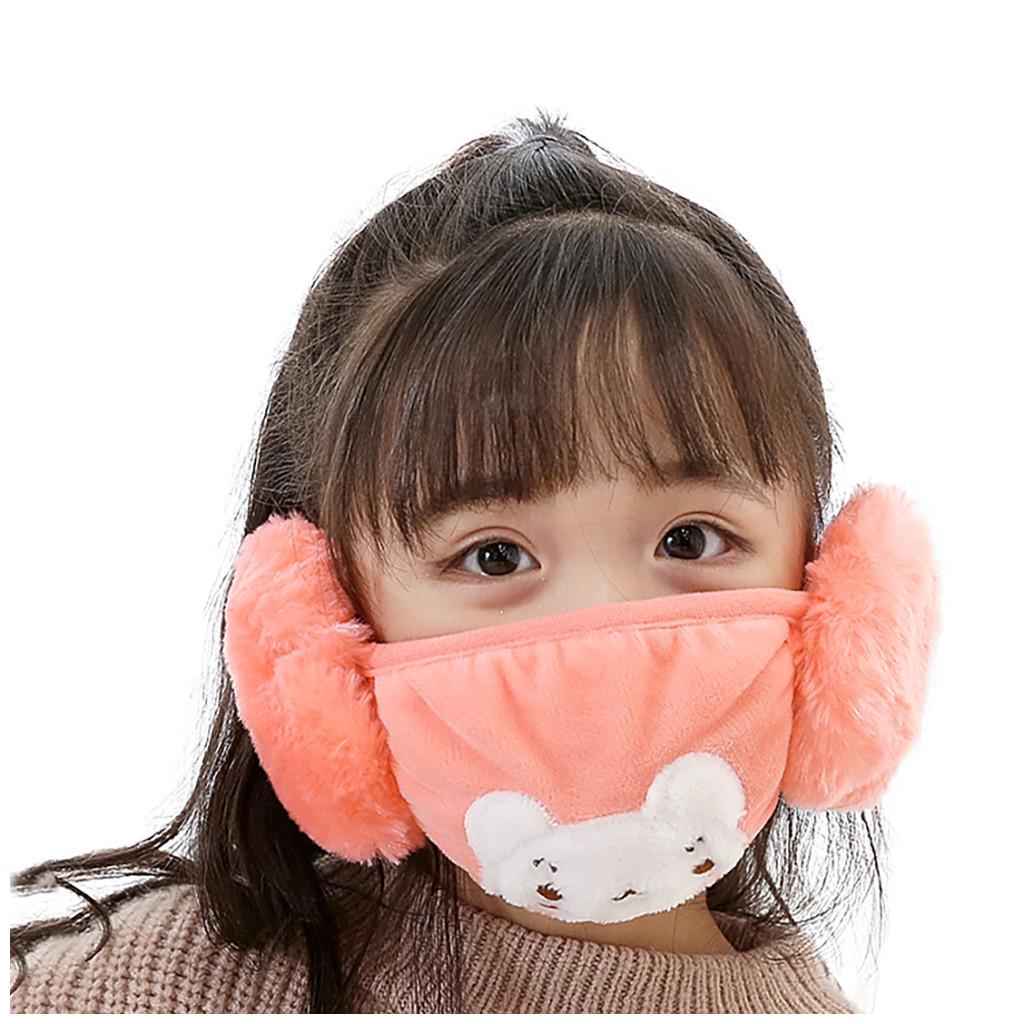Child Winter   Warmer Cute Kids Earmuffs  Mask Christmas Gift