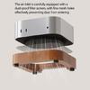 Wooden Desktop Risers for Power Button Wood Texture Heat Dissipation NonSlip Protective Base