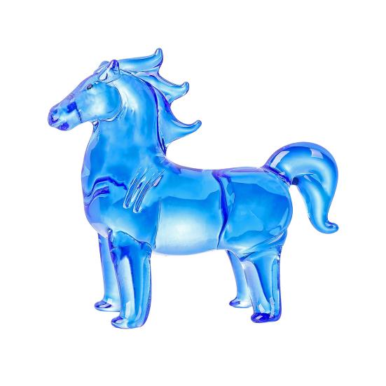 Yousheng Fake Crystal Horse Figurine Hand-carved Miniature Pony Statue Healing Stone Animal Collectible Sculpture Fengshui Decoration Ornament