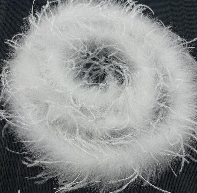 DIY 1 Ply Ostrich Feathers Boa 2Meters Shawl for Party Lady Dress Decoration Scarf Clothing DIY