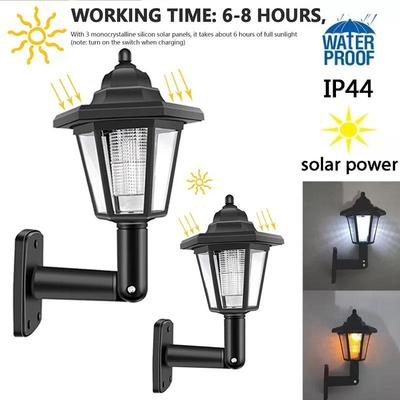 2 pièces Lampes Murales LED Solaires Lampe Solaire Extérieure Alimentée par la Lumière du Soleil Éclairage Mural Étanche Capteur de Mouvement Lampadaire Décoration de Jardin Lampe Hexagonale de Palais