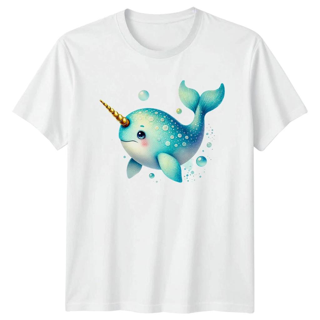 Cute Narwhal T-Shirt Ocean Wildlife Fantasy Animal Birthday Gift For Him