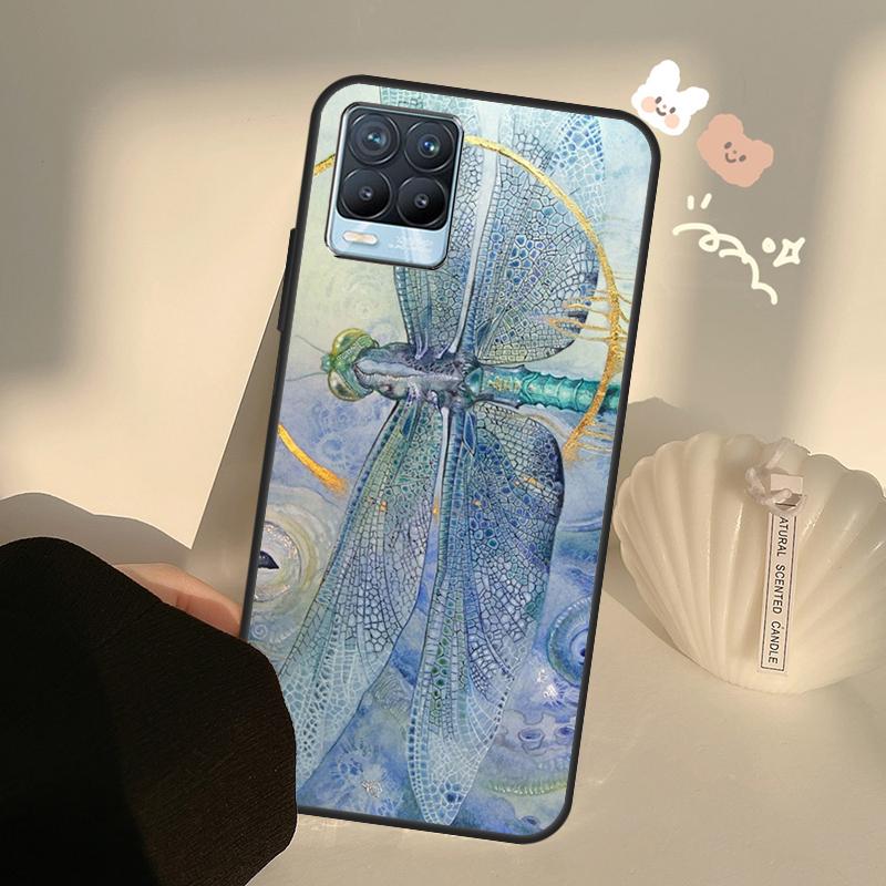 Luxury Dragonfly Case For Realme C75 C63 C61 C55 C51 C53 C25 C65 C67 C71 11 12 13 14 15 Pro Plus GT6 GT7 Pro