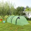 Four Man Duo Room Tunnel Tent, with Accessories - Green