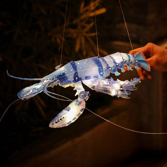 3D Hummer DIY Håndholdt Lanterne Håndlaget Kinesisk Tradisjonell Papirlanterne for Midt-Høstfestivalen Kinesisk Nyttår Dekorasjon