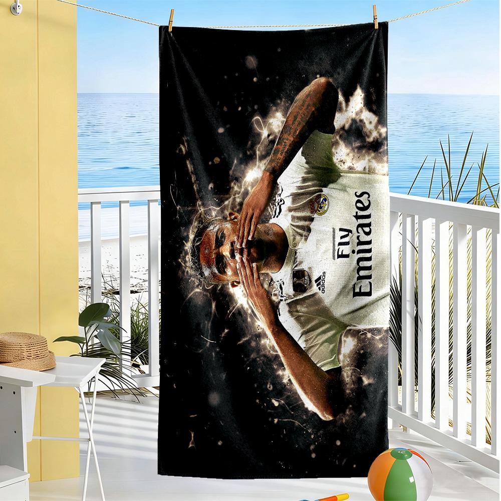 Mariano's Dynamic Soccer Moment Beach Towel Soft Durable Quick-Dry Comfortable Lightweight
