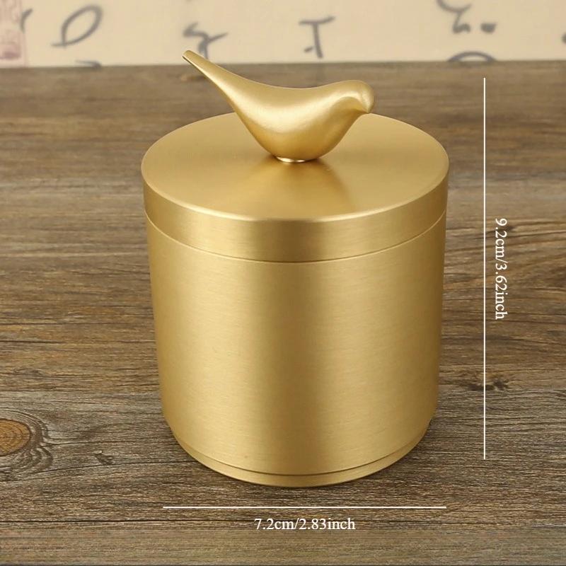 Bird brass covered ashtray,retro metal windproof ashtray,ashtray storage container suitable for office tea tables,car ashtrays