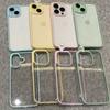 Luxury Clear Candy Color Case  For iPhone 17 Air 16 15 14 13 12 Pro Max Plus Clear Acrylic Bumper Protection Cases Cover