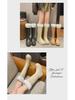 Stylish Women's Waterproof Non-Slip Long Rain Boots - Wear-Resistant Rubber with Warm Cotton Lining