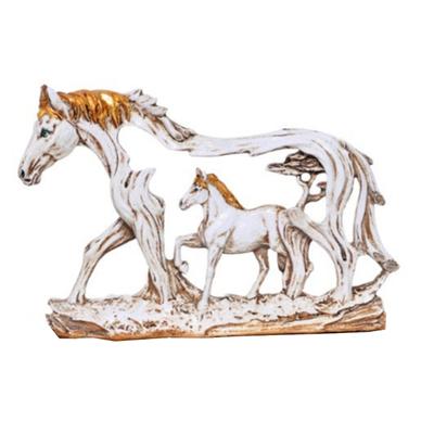 Resin Indian Horse Statue Desktops Ornament Crafts Animal Sculpture Fashion Home and Office Desk Decorations Toy Kids Gift