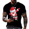 Fashion Mens Womens Christmas 3D Santa Claus Short Sleeve T-shirt Snowflake Xmas Party Tops Tees Men Clothing Men Women Tops New