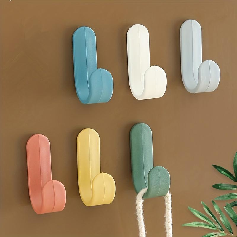 6pcs Mini Wall Mounted Hook, Strong Hanging Sticky Hook, Self Adhesive Traceless Hangin Hook, Household Multifunctional Wall Hook