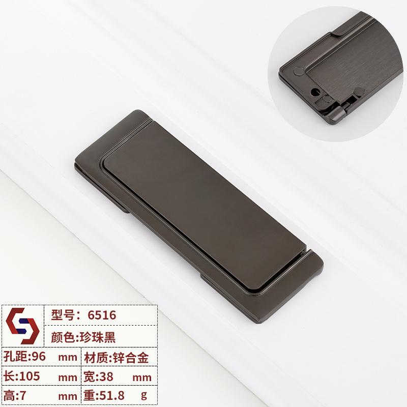 1pcs Modern Hidden Furniture Handles Black Gold Drawer Door Pull Handles for Cabinets and Drawers Beside  Knobs Cupboard Knob